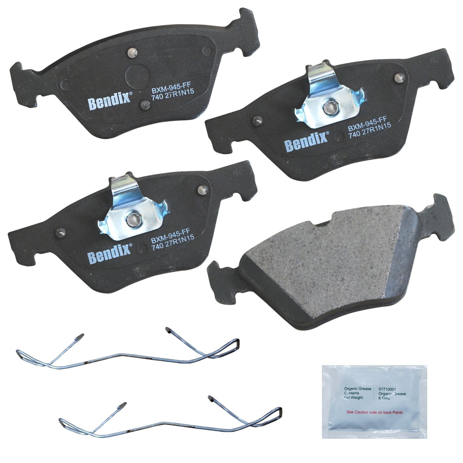 Bendix Priority1 Cfm740 Semi-Metallic Front Brake Pads For Select Models Chrysler Crossfire, Mercedes-Benz Clk320, Clk430, E280,