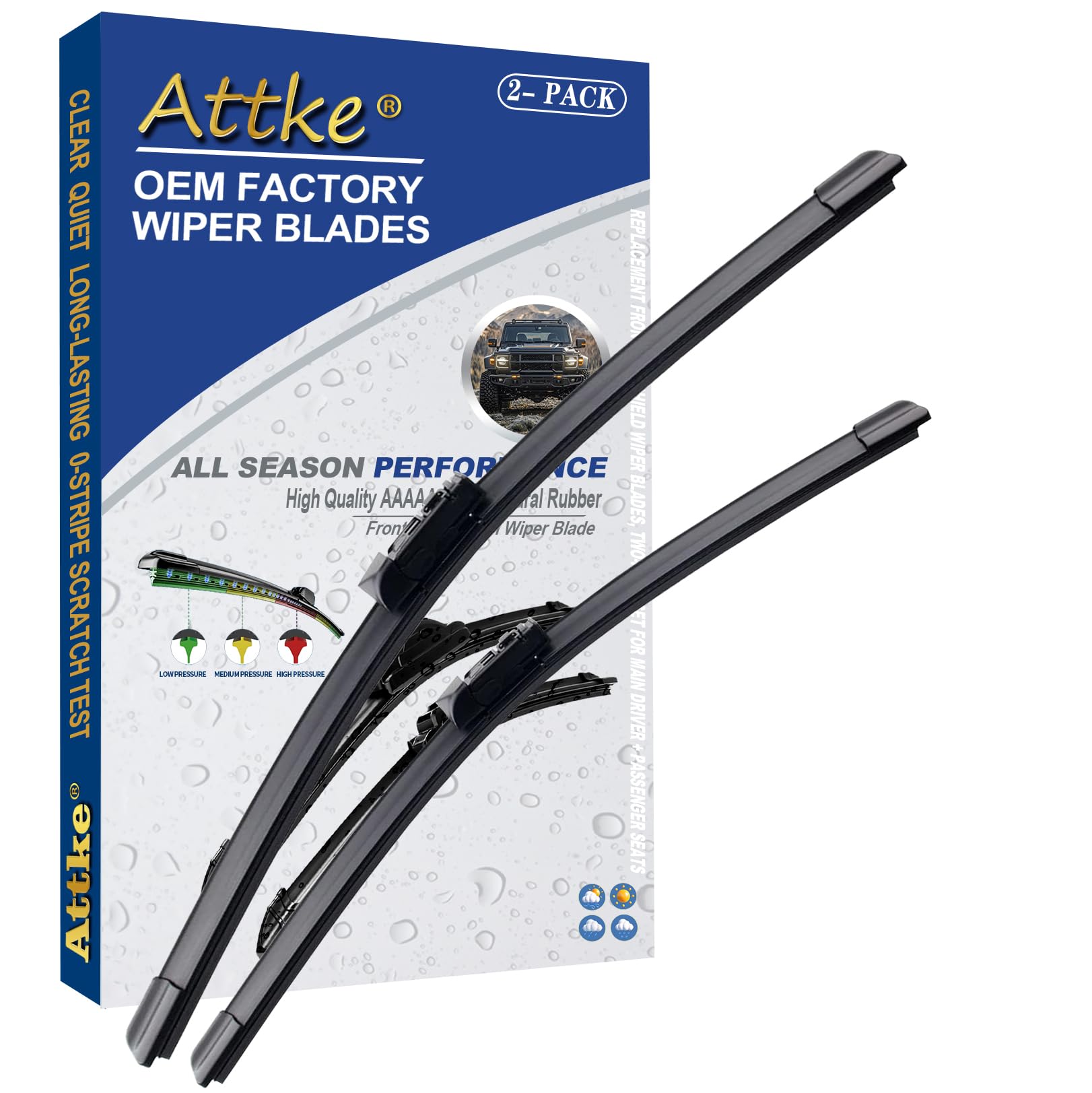 2 Wipers Front Windscreen Wiper Blades 24'' + 18'' For Mazda Cx-9 2017-2021/Mazda Cx-5 2017-2021/Oe Original Quality (Set Of 2)