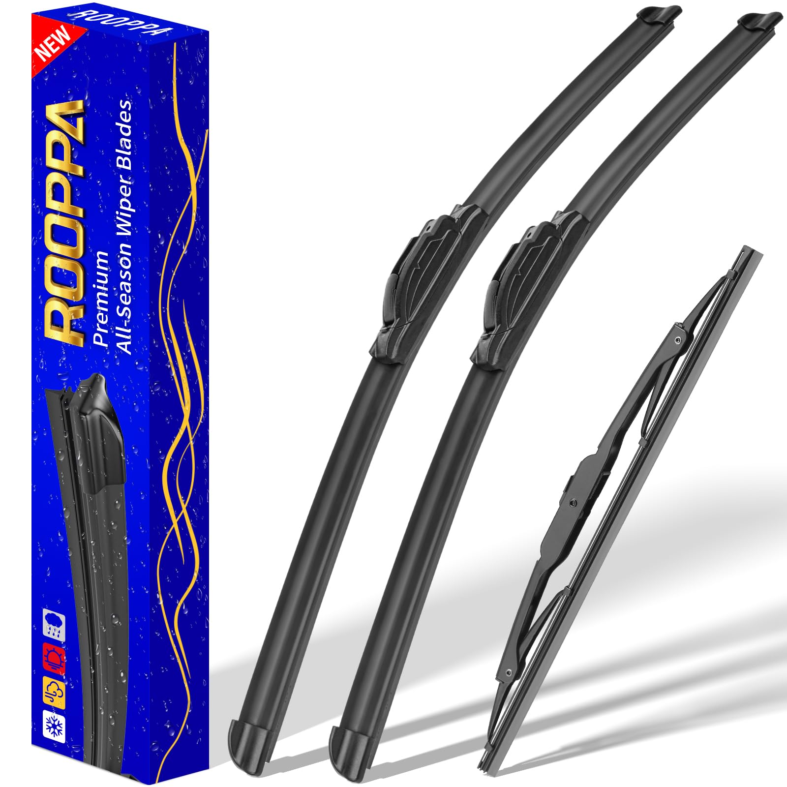3 Wipers Replacement For 2017-2023 Gmc Acadia, Windshield Wiper Blades Original Equipment Replacement - 24''/20''/10'' (Set Of 3