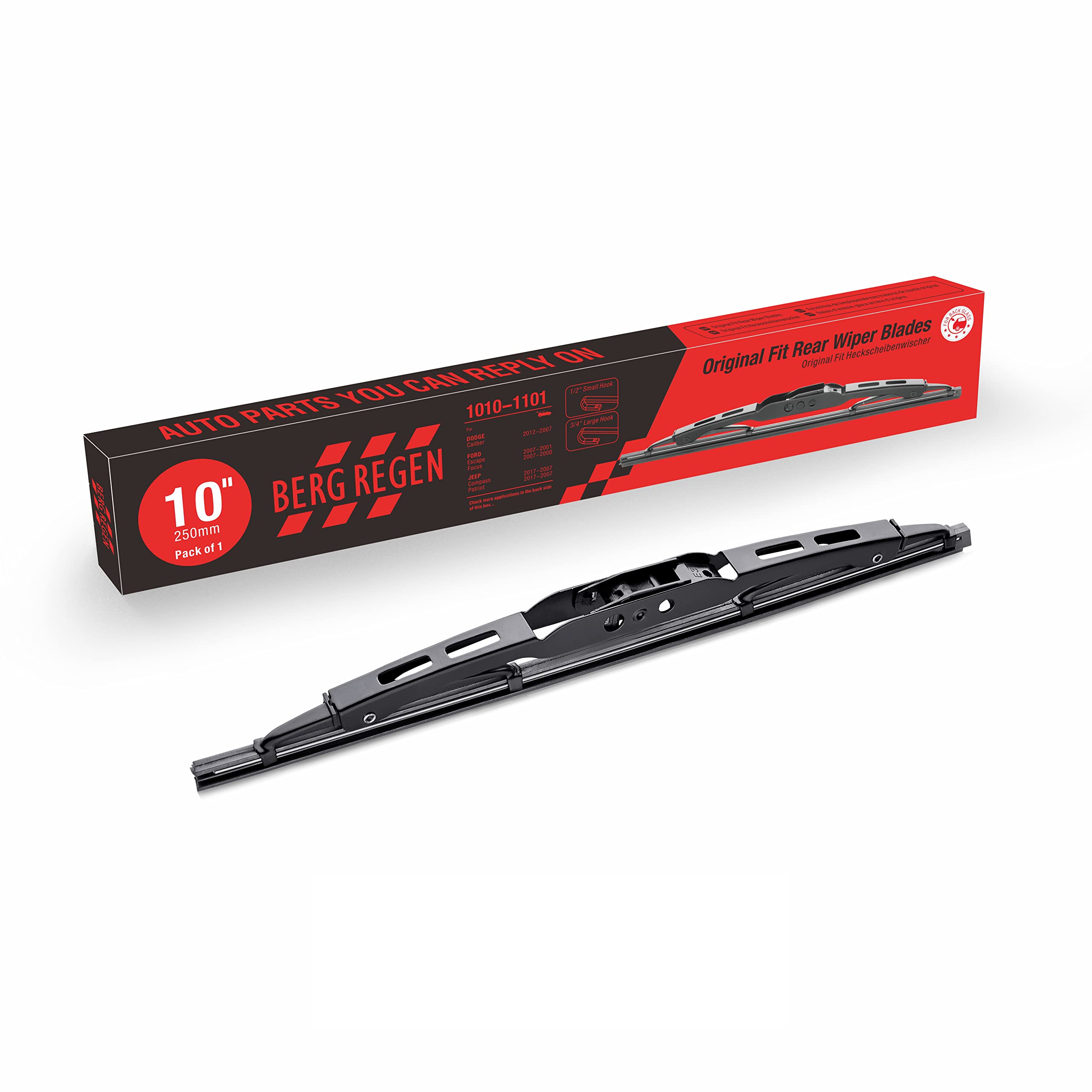 Rear Wiper Blade 10 Inch Replacement For Chevrolet Trax 2022-2013/ Honda Cr-V 06-02/ Jeep Compass 17-07 Patriot 17-07/ Ford Esca