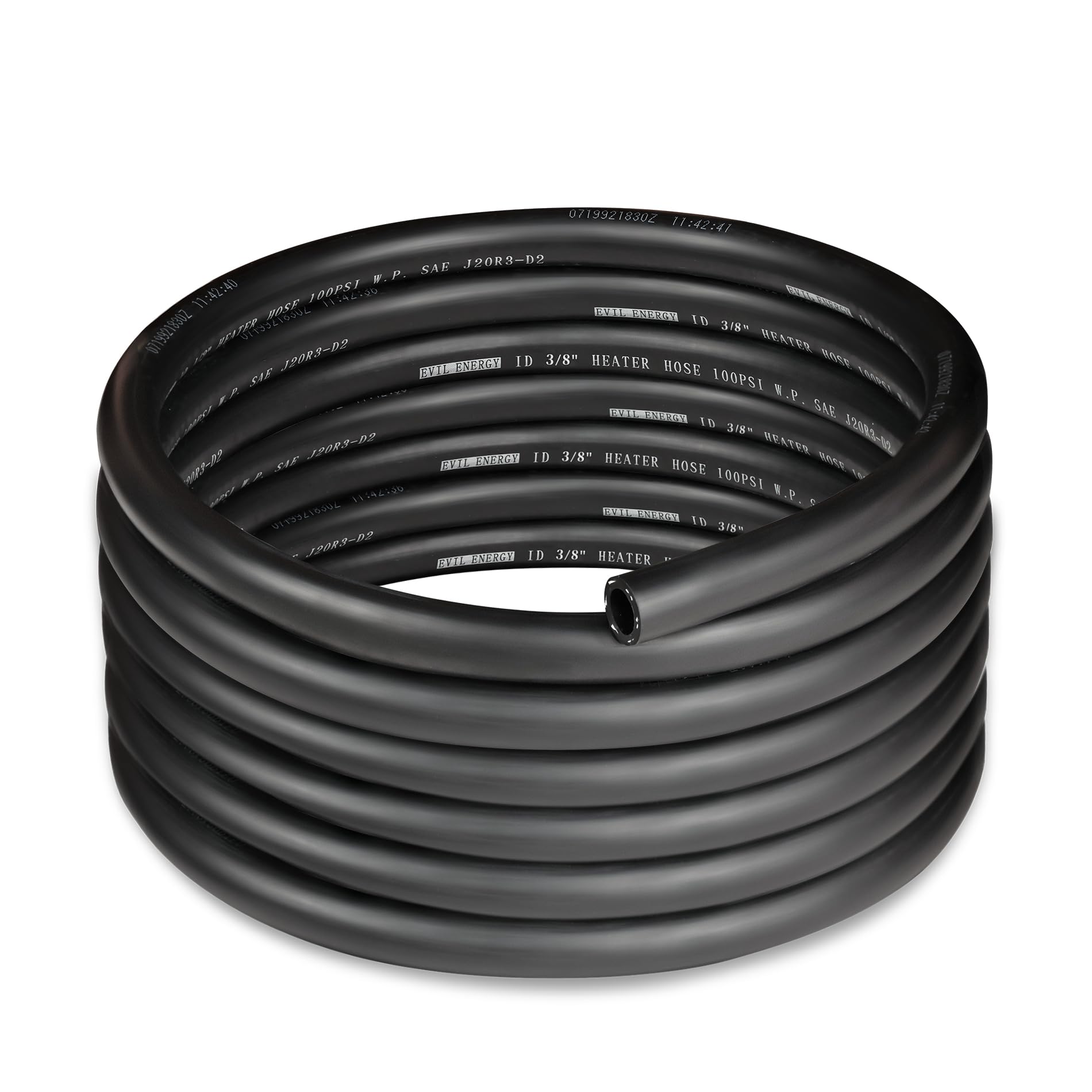 Evil Energy 3/8'' Heater Hose Coolant Radiator Straight 100Psi Sae 20R3 15Ft Black