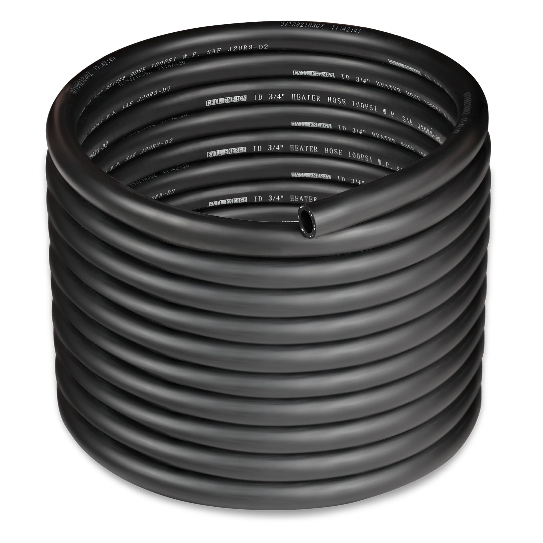 Evil Energy 3/4'' Heater Hose Coolant Radiator Straight 100Psi Sae 20R3 25Ft Black