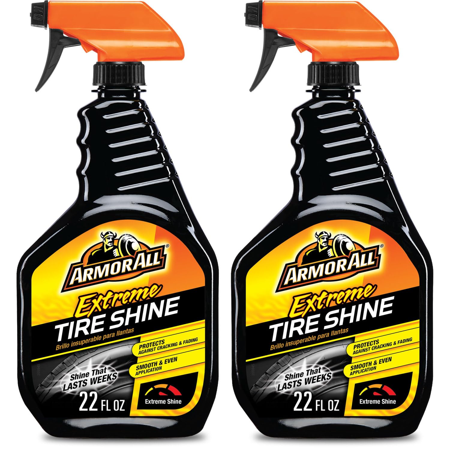 Armor All Car Tire Shine, One-Step Tire Shine Spray For Precise, Even Shine And Minimal Overspray - 2 Count