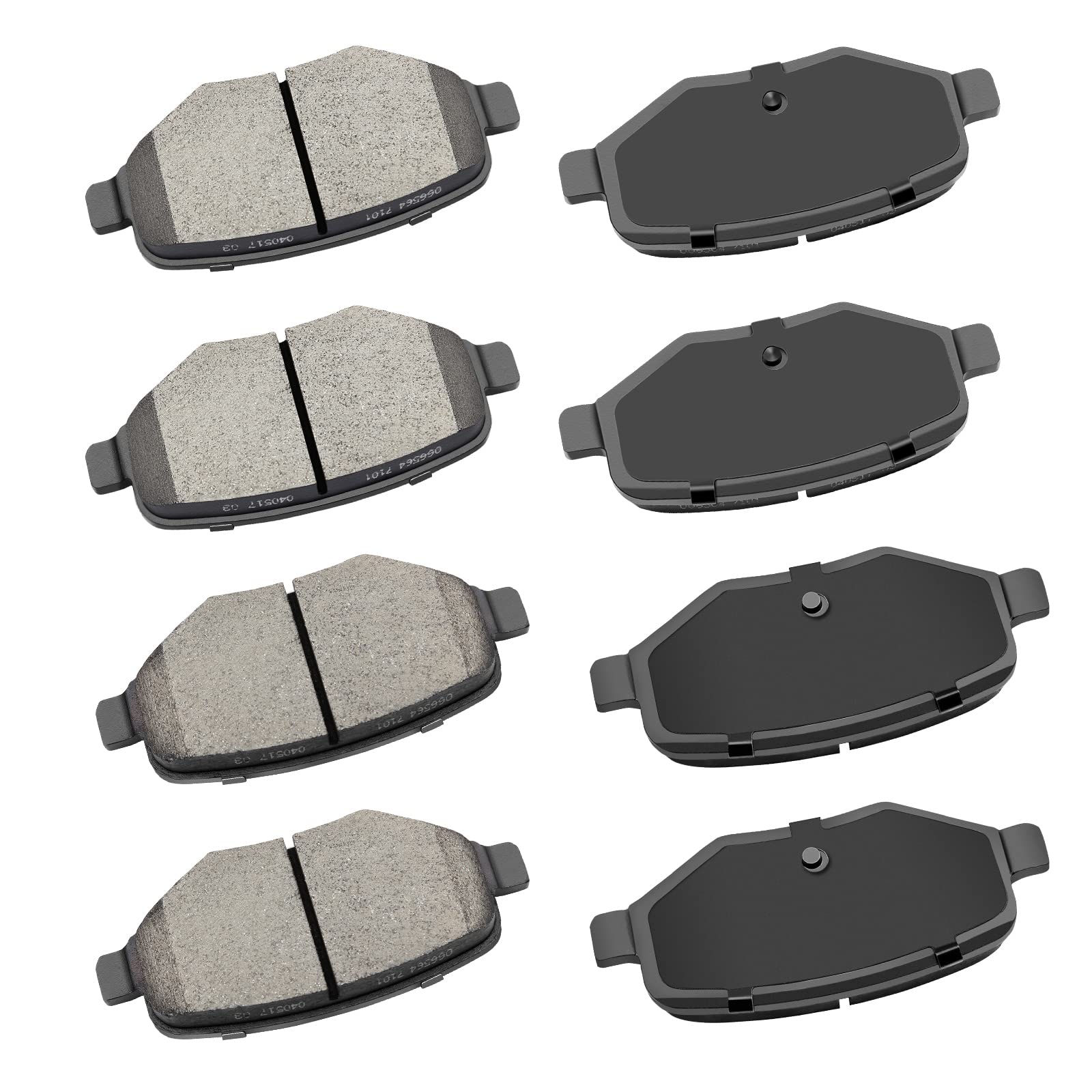 Cciyu D1258 D1377 Ceramic Front Rear Disc Brake Pad Set Fit For 2011-2015 For Ford Edge, 2011-2015 For Lincoln Mkx,8Pcs