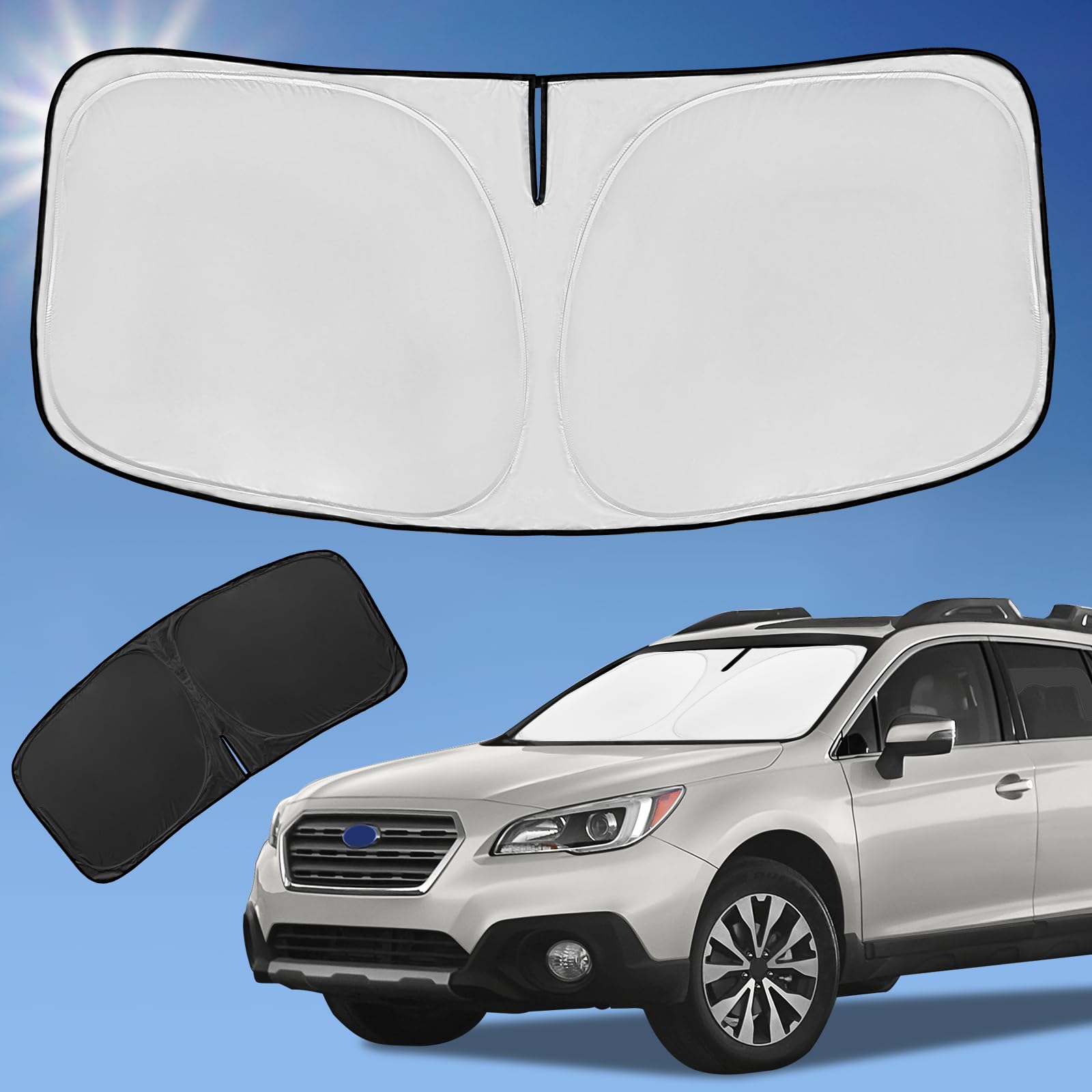 Sun Shade Sunshade For Subaru Outback Windshield Cover, 4-Layer Front Window Shade Custom Fit Outback 2014-2019 Suv, Base,Premiu