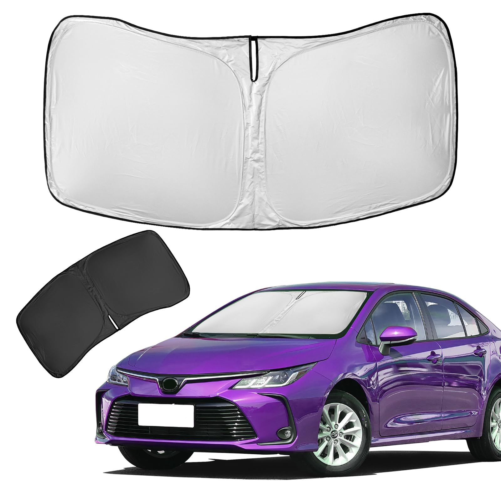 For Toyota Corolla Sun Shade Sunshade Windshield Cover - 4 Layers Front Window Shade For Corolla 2020-2024 2025 Custom Fit Sun V