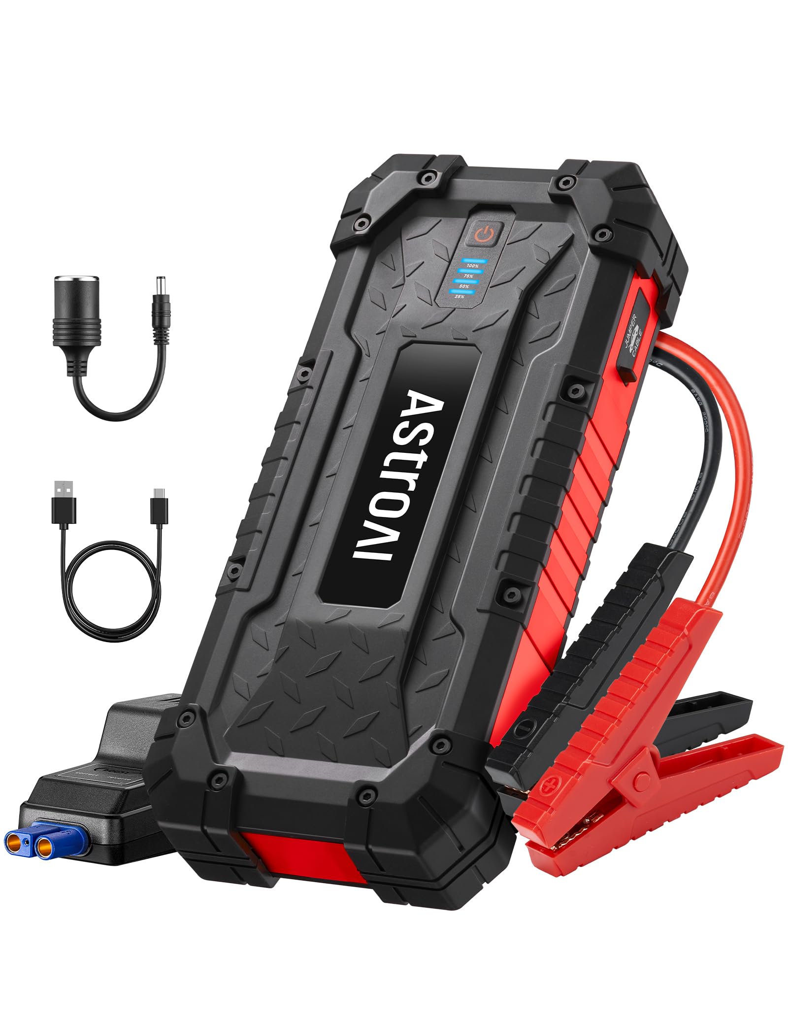 Astroai S8 Ultra Jump Starter Battery Pack, 4000A Battery Jump Starter With Wall Charger For Up To 10.0L Gas & 8.0L Diesel Engin