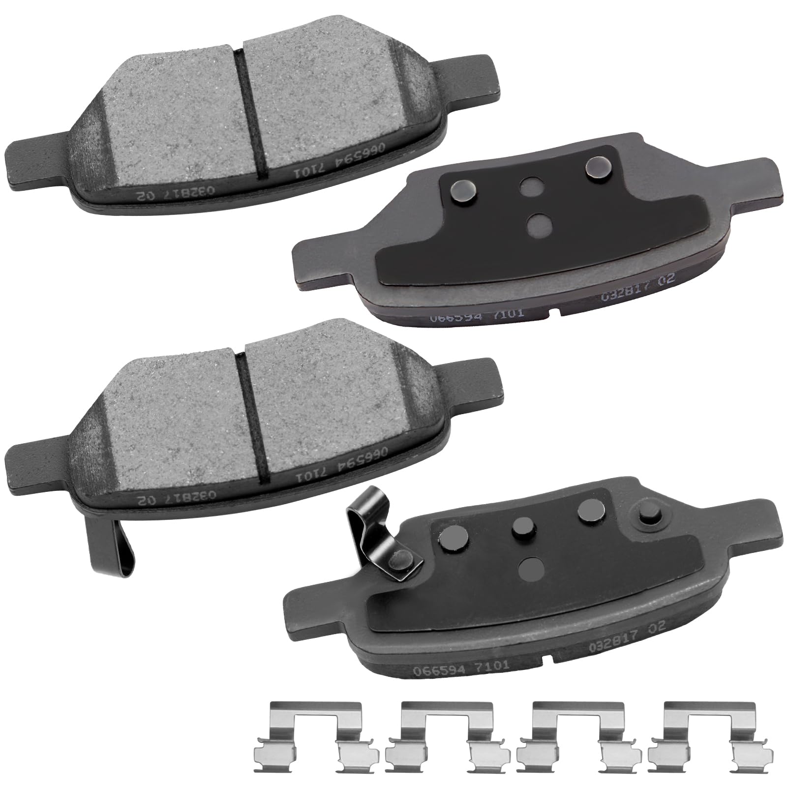 Cciyu D1033 Ceramic Rear Brake Pad Set Fit For Chevy Cobalt,Hhr,For Malibu,07-10 For Pontiac G5,05-10 For Pontiac G6,06 For Pont