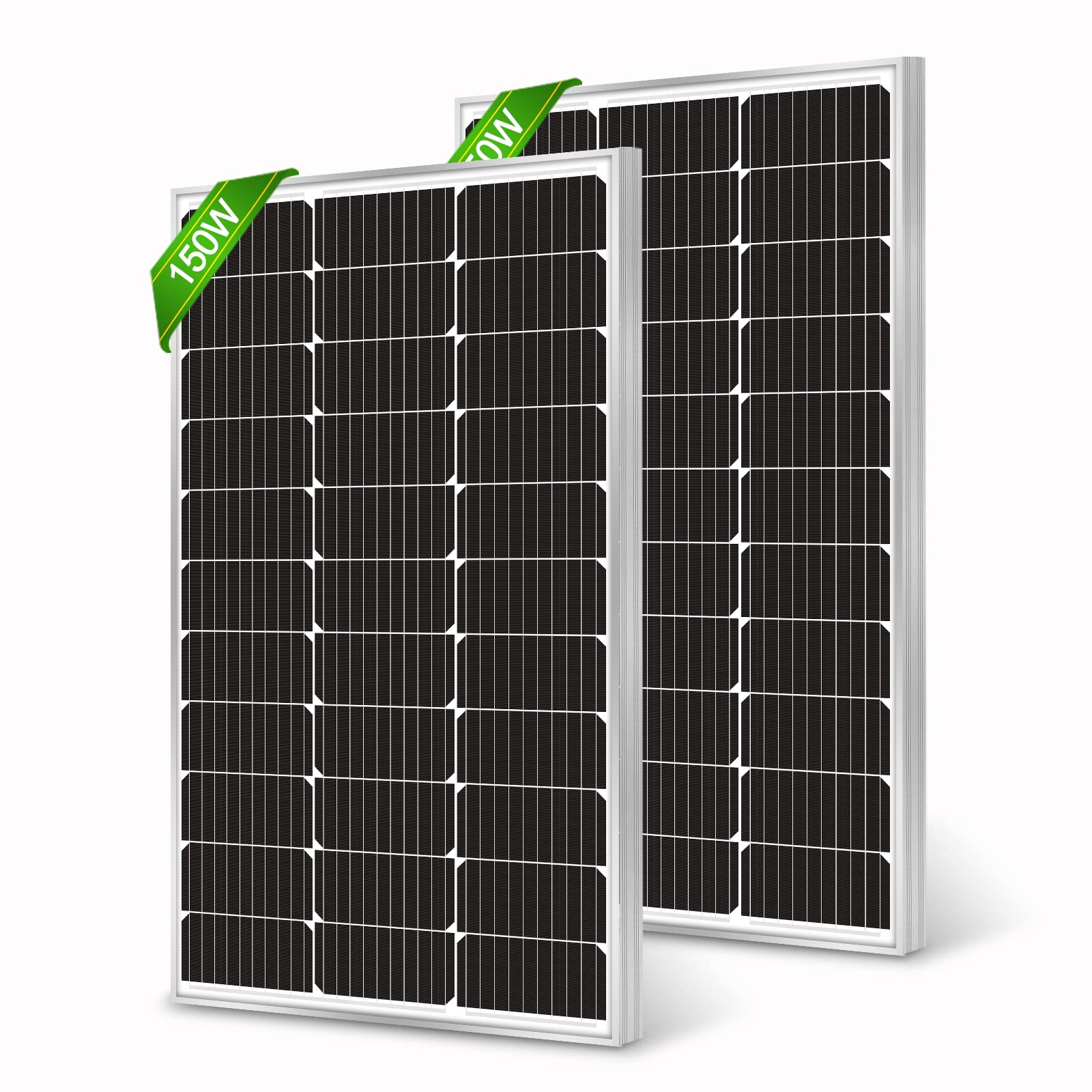 10Bb Cell 300 Watt Solar Panel 12V/24V Monocrystalline, 2 Pack Of 150W High-Efficiency Module Pv Power Charger Solar Panels For