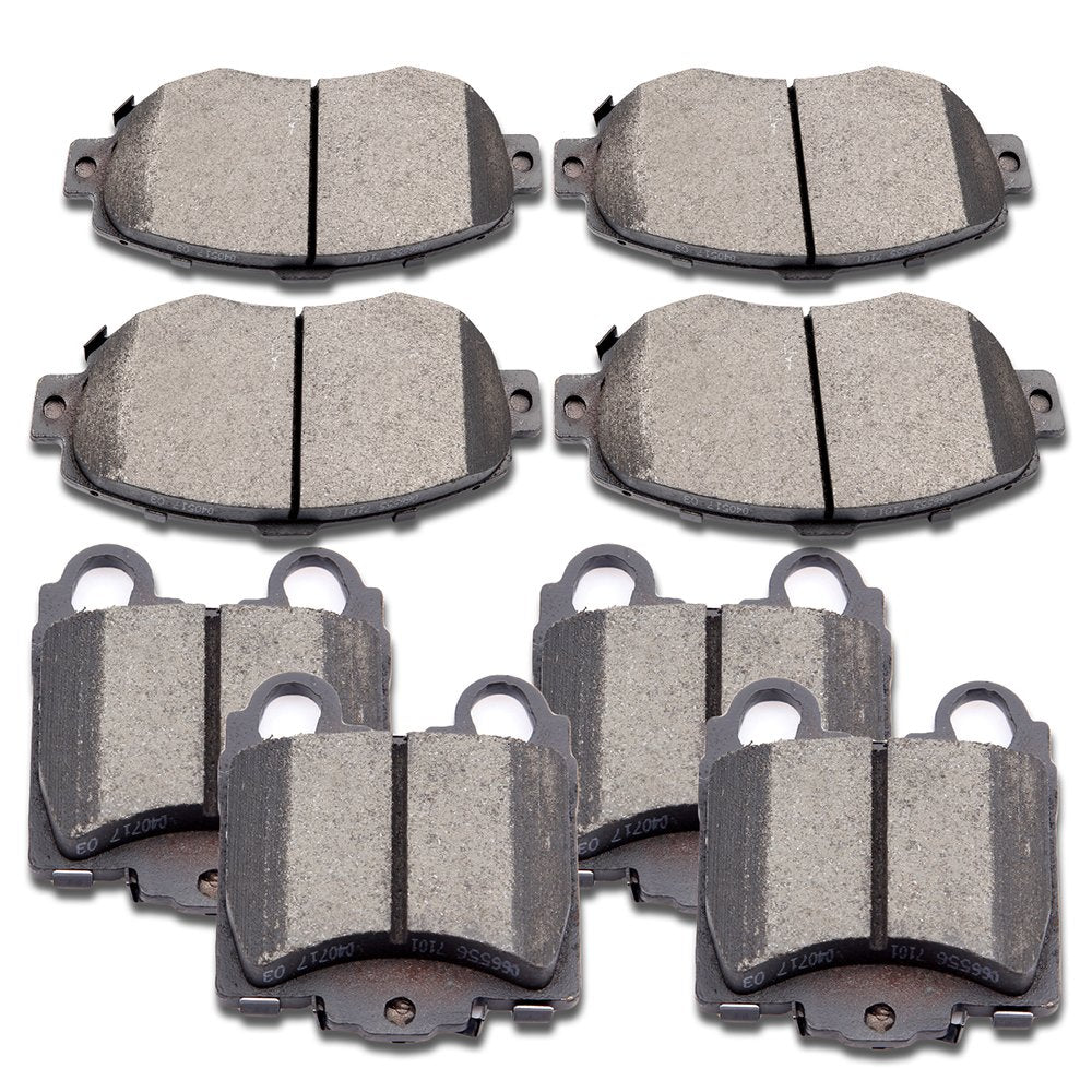 Scitoo Ceramic Front Rear Disc Brake Pad Set Fit For 1998-2005 For Lexus Gs300, 1998-2000 For Lexus Gs400, 2001-2005 For Lexus G