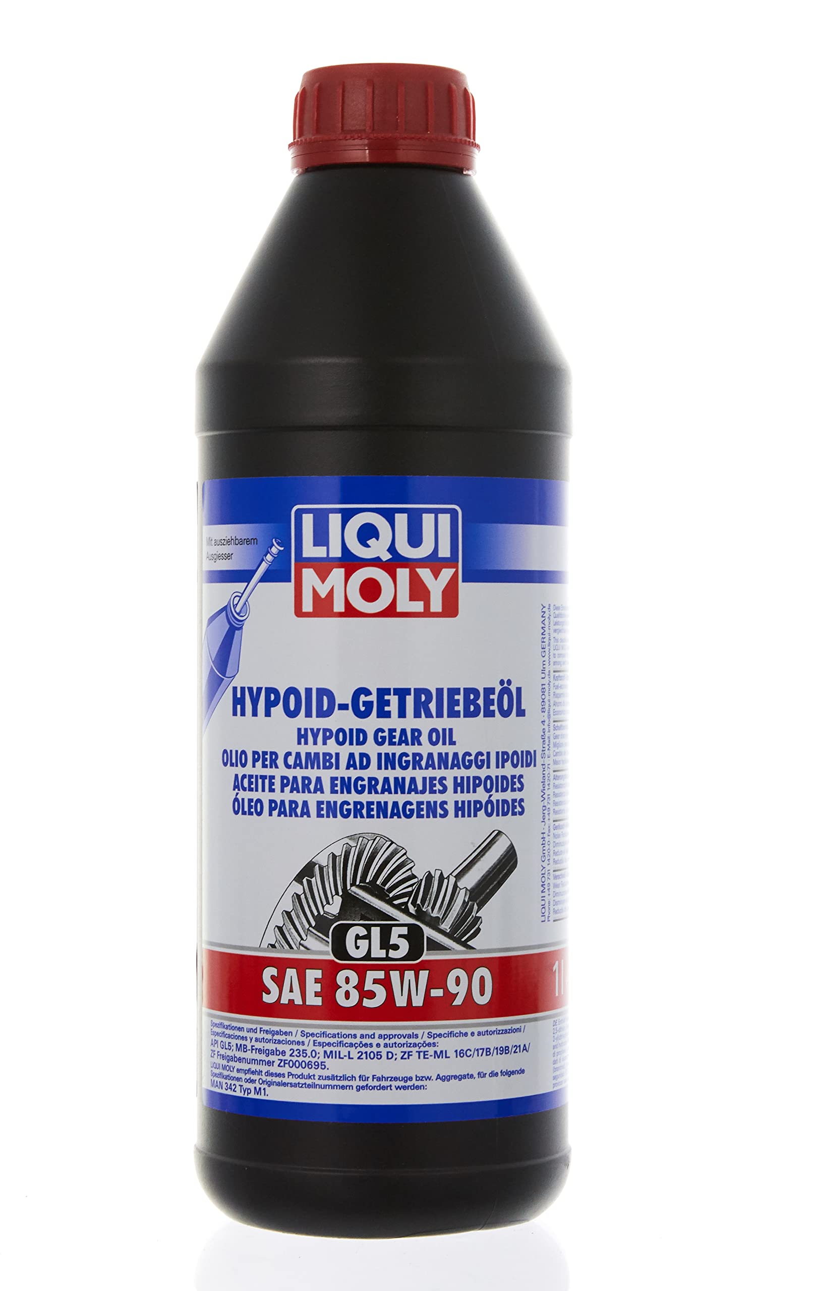 Liquimoly 1035 Mineral Hypoid Gear Oil 85W90 Gl5 1-Liter Bottle