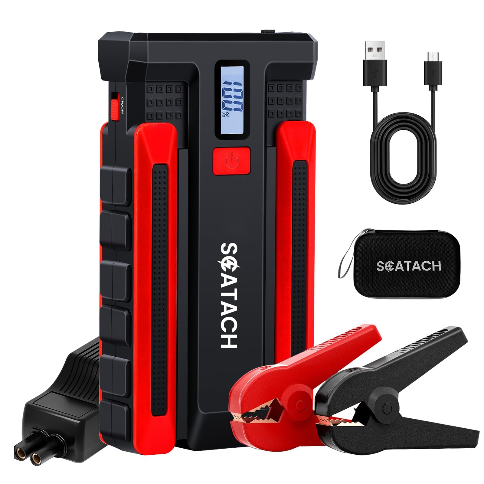 Scatach 002 4000A Car Battery Jump Starter,12V Jump Starter Battery Pack (Up To 10.0L Gasoline And 8.0L Diesel Engine), Portable