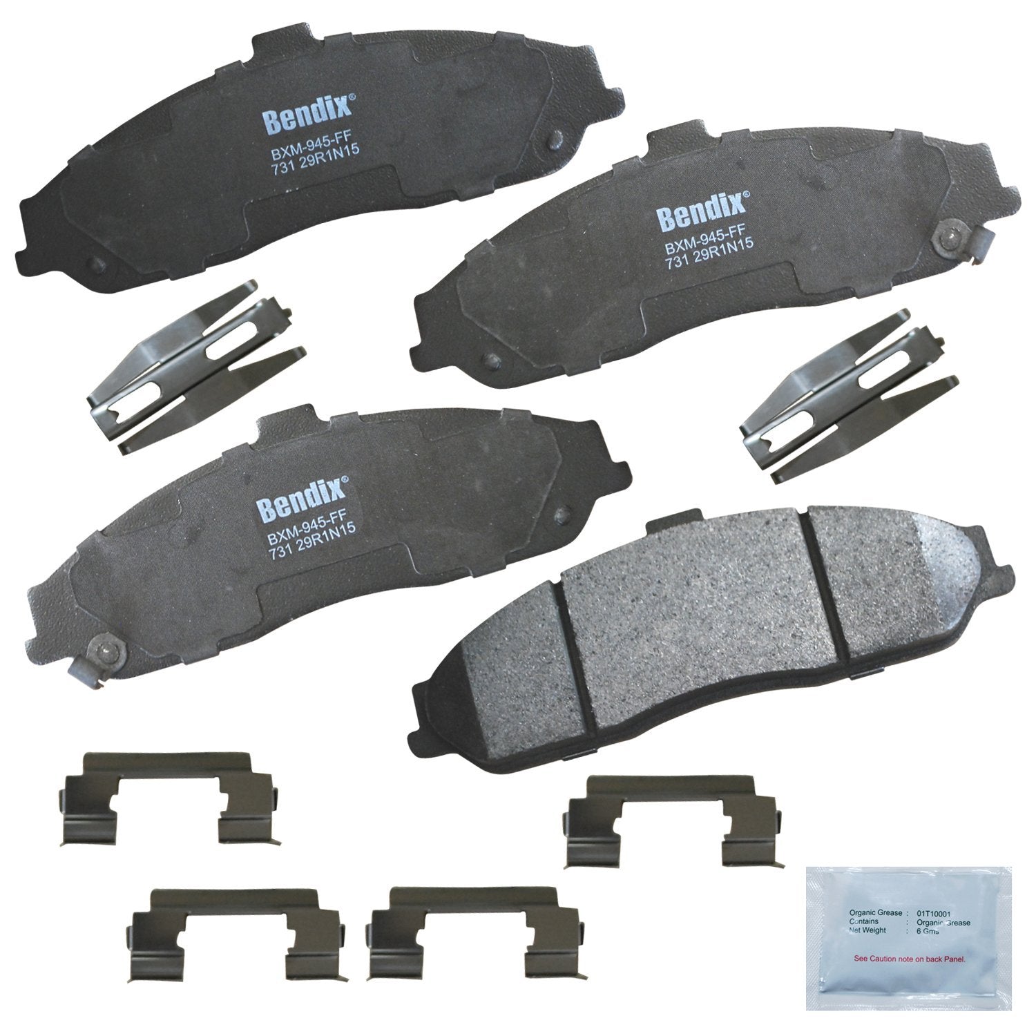 Bendix Priority1 Cfm731 Semi-Metallic Front Brake Pads For Cadillac Xlr 2009-2004, Chevrolet Corvette 2013-1997, Pontiac Gto 200