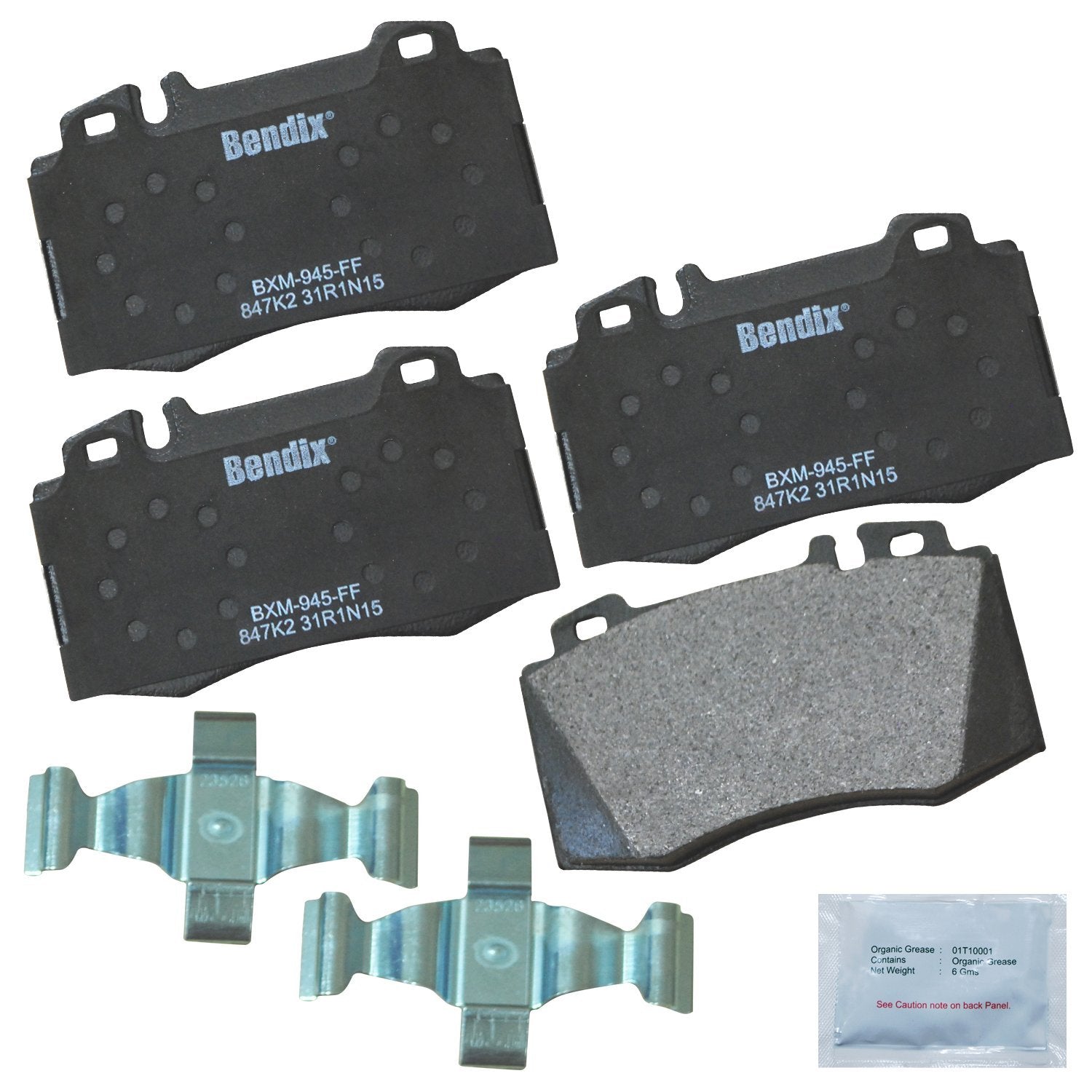 Bendix Priority1 Cfm847K2 Semi-Metallic Front Brake Pads For Select Models Mercedes-Benz Cl600, Cls500, E350, E550, S430, S500,