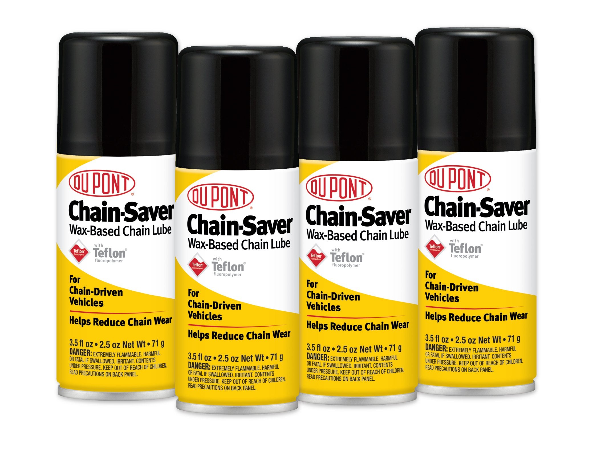 DuPont Teflon Chain-Saver Dry Lubricant, 4 oz - Self-Cleaning, High-Performance Lubrication for Chains and Gears