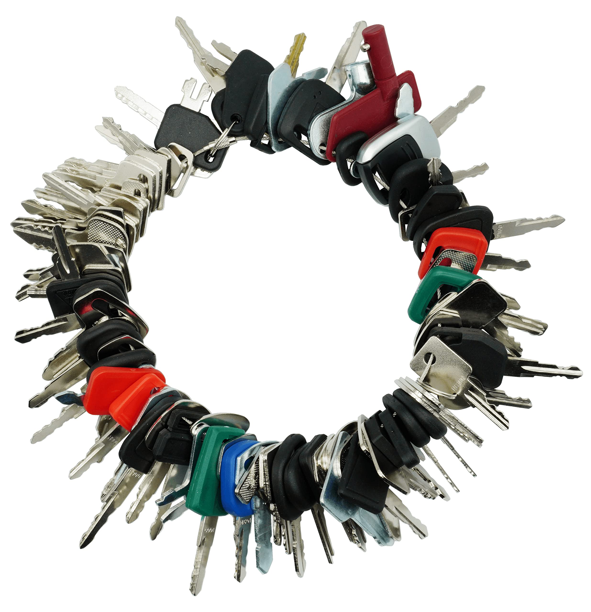 Abczok 88 Heavy Equipment Construction Ignition Key Blank Replacement Set Fits Excavators, Loaders, Backhoes, Tractors, Lawn Mov