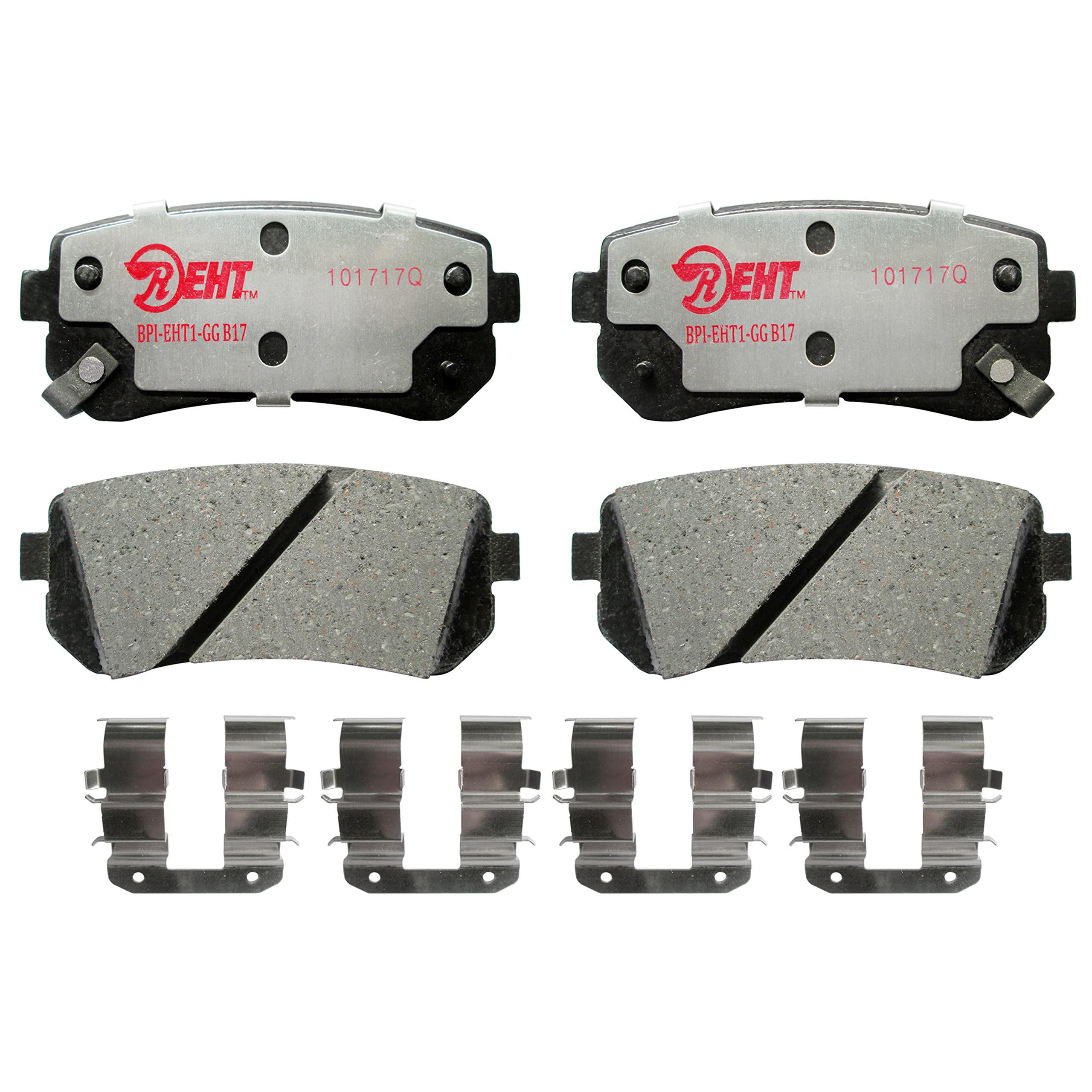 Raybestos Element3 Automotive Replacement Rear Brake Pad Set For Select 2016-2019 Hyundai Sonata, 2016-2020 Kia Optima (Eht1829H
