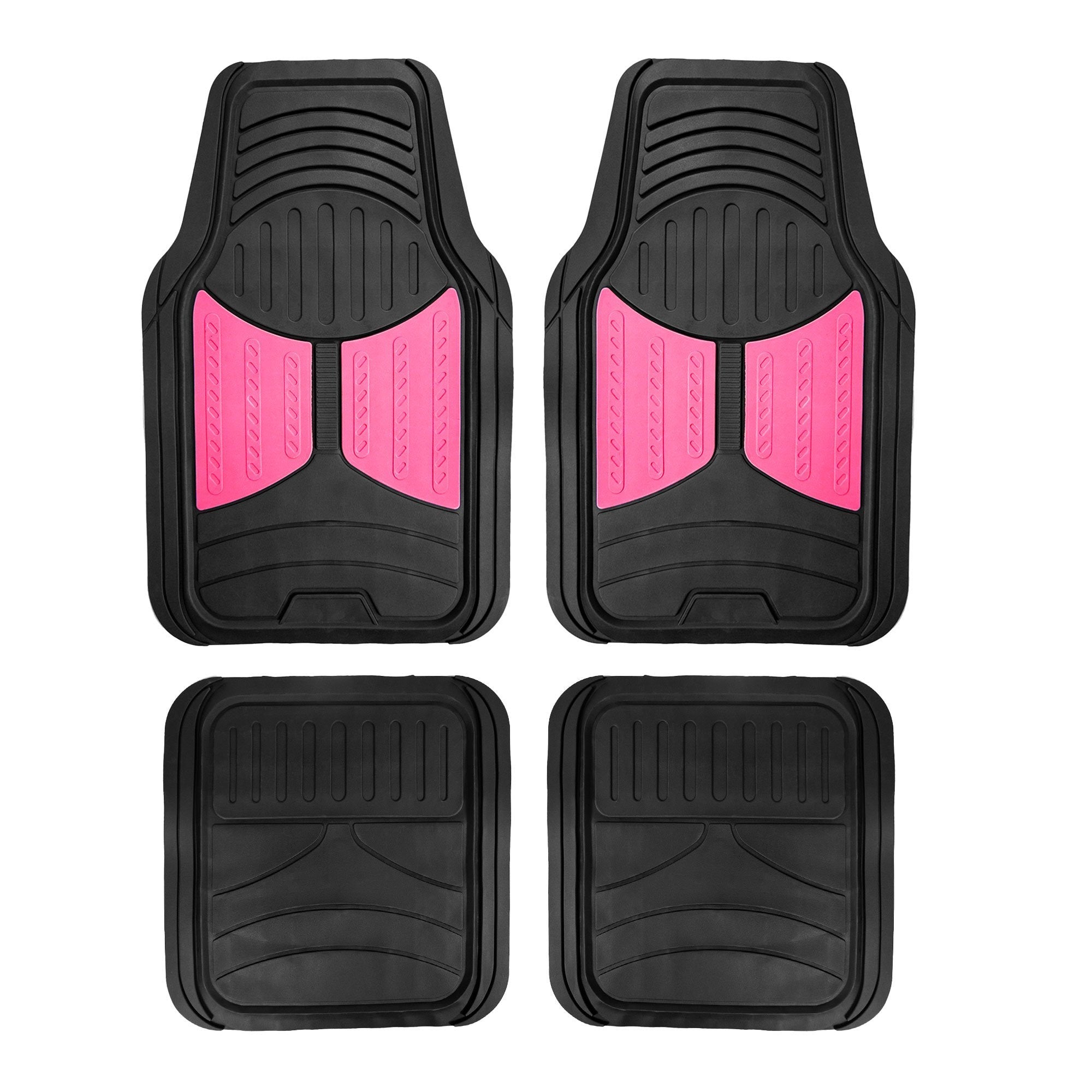 Fh Group Automotive Floor Mats - Heavy-Duty Monster Eye Rubber For Cars, Universal Fit Full Set, Climaproof Mats, Trimmable Most