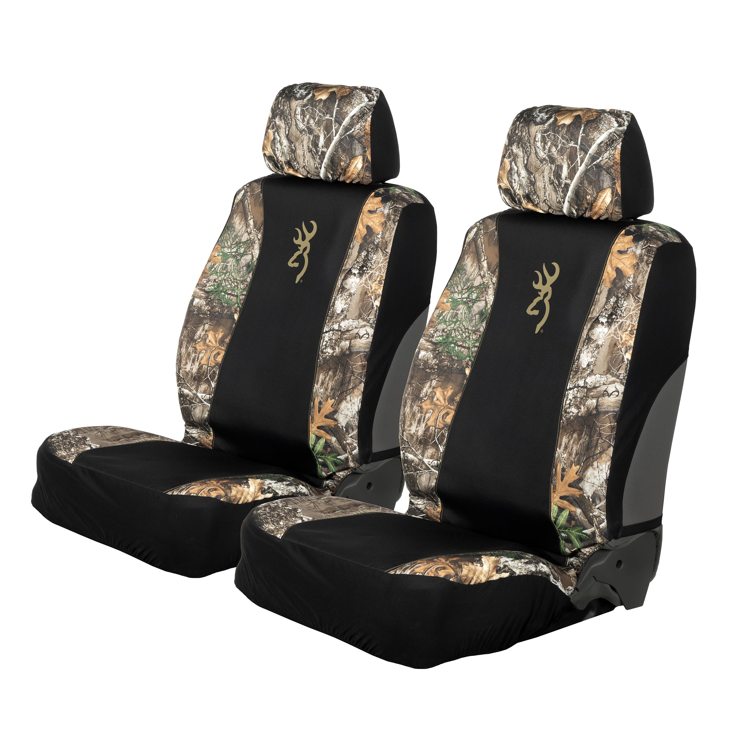 Browning Universal Low Back And Bench Seat Covers, Water And Dirt Resistant Car, Truck, And Suv Seat Covers, Morgan (Realtree Ed