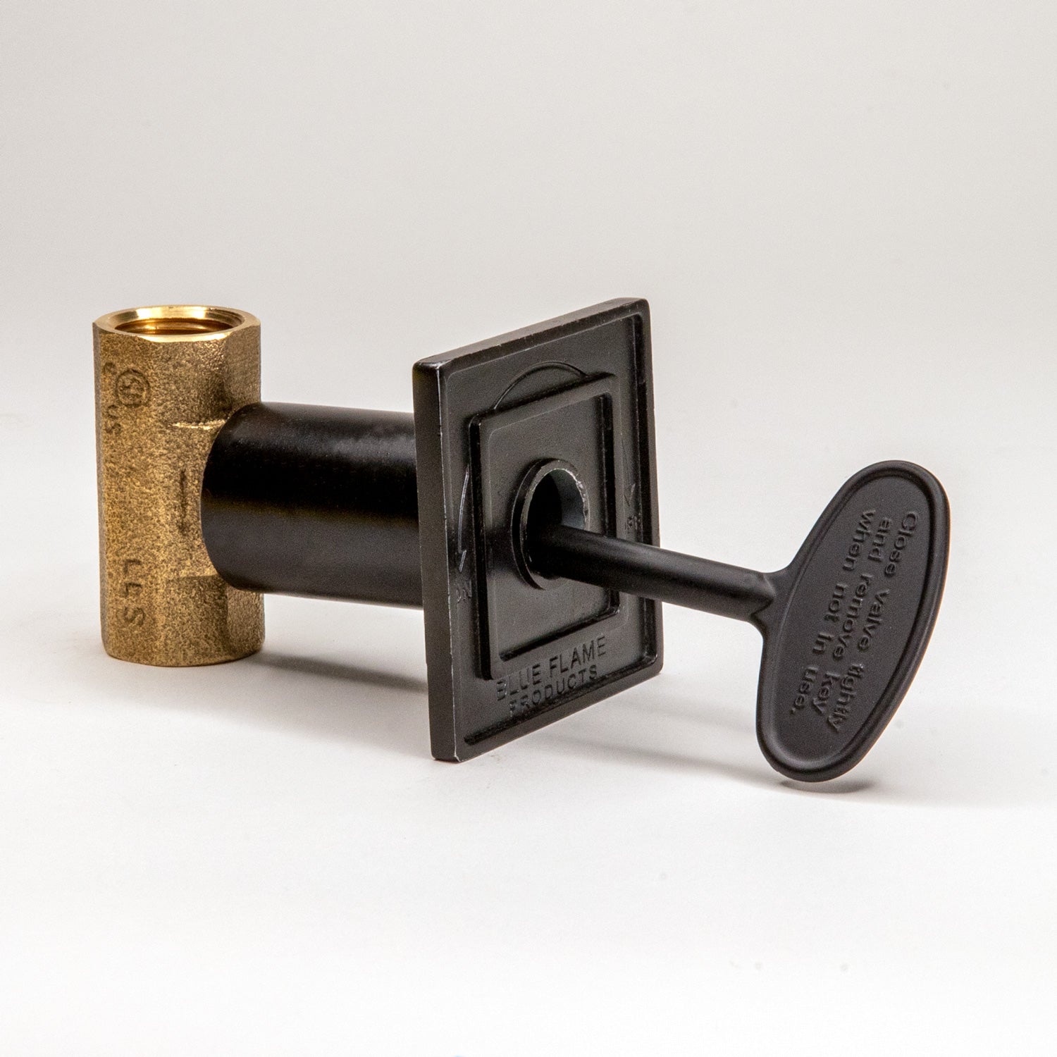 1/2'' Multi-Turn Straight Valve Kit W/Square Flangeand 3'' Key-Flat Black-82,000 Btu'S